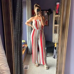 Forever 21 Striped Jumpsuit